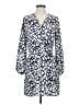 Eight Sixty 100% Polyester Print Blue Casual Dress Size S - photo 1