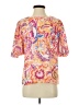 Flying Tomato 100% Polyester Paisley Pink Short Sleeve Blouse Size S - photo 1
