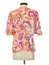Flying Tomato 100% Polyester Paisley Pink Short Sleeve Blouse Size S - photo 2