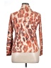 David Cline Animal Print Orange Long Sleeve Blouse Size L - photo 2