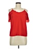 Monteau Red Short Sleeve Top Size M - photo 1