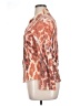 David Cline Animal Print Orange Long Sleeve Blouse Size L - photo 5