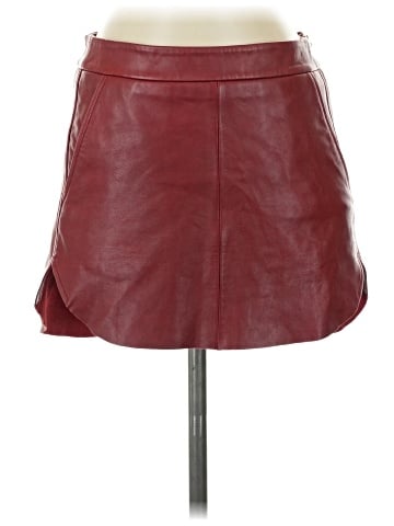 Michelle Mason Faux Leather Skirt (view 1)