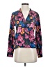Halogen Floral Multi Color Blue Long Sleeve Blouse Size XS - photo 1