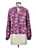 Pilcro Multi Color Purple Long Sleeve Blouse Size S - photo 1