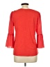 Bordeaux 100% Cotton Red 3/4 Sleeve Top Size L - photo 2