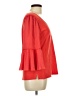 Bordeaux 100% Cotton Red 3/4 Sleeve Top Size L - photo 4