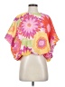 J.Marie 100% Polyester Floral Multi Color Orange Short Sleeve Blouse Size S - photo 1