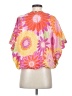 J.Marie 100% Polyester Floral Multi Color Orange Short Sleeve Blouse Size S - photo 2