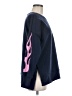 No Comment 100% Polyester Stars Blue Sweatshirt Size M - photo 4