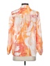 Chico's Print Multi Color Orange Long Sleeve Blouse Size S - photo 2