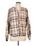 Andree by UNIT Plaid Tan Long Sleeve Blouse Size L - photo 1
