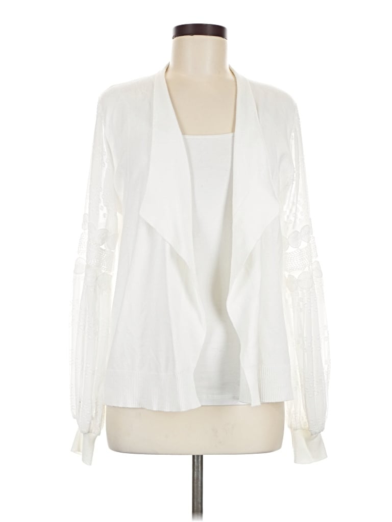 Pre-owned Sioni Cardigan Sweater In White