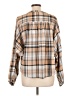 Andree by UNIT Plaid Tan Long Sleeve Blouse Size L - photo 2