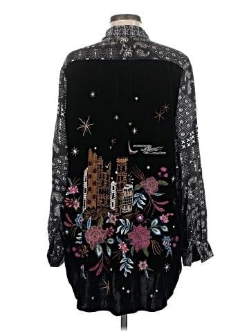 Johnny Was Long Sleeve Silk Top (view 2)