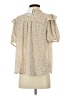 Mine 100% Polyester Ivory Short Sleeve Blouse Size S - photo 2