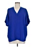 Assorted Brands 100% Polyester Blue Short Sleeve Blouse Size M - photo 1