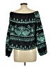 Shein 100% Polyester Green Long Sleeve Blouse Size 12 - photo 2