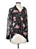 LC Lauren Conrad 100% Polyester Floral Black Long Sleeve Blouse Size XS - photo 1