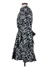 Express 100% Polyester Print Black Casual Dress Size S - photo 5