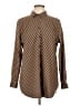 Chico's Chevron-herringbone Brown Gold Long Sleeve Blouse Size Lg (2) - photo 1