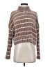 Hippie Rose Tweed Brown Turtleneck Sweater Size S - photo 1