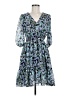 Just... Taylor 100% Polyester Paisley Blue Casual Dress Size 6 - photo 1
