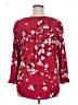 Elle Red Long Sleeve Blouse Size XL - photo 2
