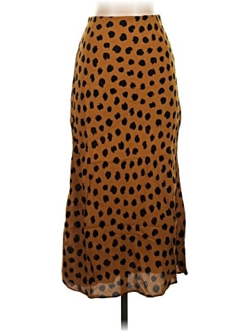 Madewell Midi Slip Skirt in Painted Spots (view 1)