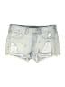 Express Jeans Hearts Blue Denim Shorts Size 0 - photo 1