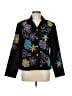 Perceptions 100% Polyester Floral Black Blazer Size M - photo 1