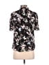 Tamara H. 100% Polyester Floral Black Short Sleeve Blouse Size XS - photo 2