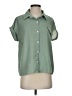 Assorted Brands 100% Polyester Solid Green Short Sleeve Blouse Size S - photo 1