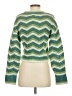 Hippie Rose Chevron-herringbone Green Pullover Sweater Size XS - photo 2