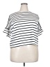 Assorted Brands Stripes White Short Sleeve Top Size 2X (estimated) - photo 1