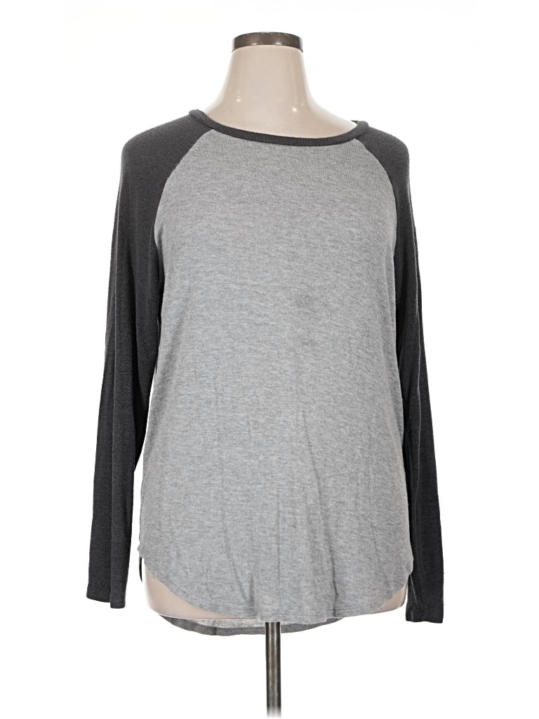 Pre-owned American Eagle Outfitters 3/4 Sleeve T-shirt In Gray