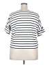 Assorted Brands Stripes White Short Sleeve Top Size 2X (estimated) - photo 2