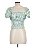 Just Polly Green Short Sleeve Blouse Size L - photo 2