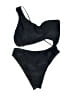 Unbranded Solid Black One Piece Swimsuit Size L - photo 1