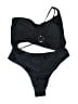 Unbranded Solid Black One Piece Swimsuit Size L - photo 2