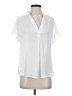 Naked Zebra 100% Polyester White Short Sleeve Blouse Size S - photo 1