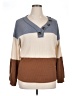 BTFBM Color Block Brown Long Sleeve Top Size XL - photo 1