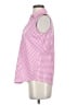 Talbots Checkered-gingham Pink Sleeveless Button-Down Shirt Size 2 - photo 5