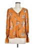 A New Day 100% Polyester Orange Long Sleeve Blouse Size M - photo 1