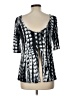 Tart Black Short Sleeve Blouse Size L - photo 2