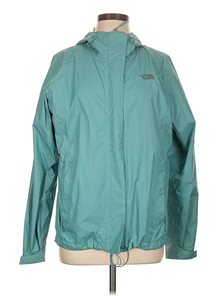 Pre-owned The North Face Raincoat In Teal