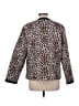 Chico's 100% Polyester Animal Print Brown Jacket Size L - photo 2
