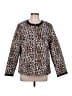 Chico's 100% Polyester Animal Print Brown Jacket Size L - photo 1