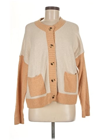 Madewell Colorblock Colburne Cardigan Sweater in Coziest Textured Yarn (view 1)