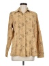 Sag Harbor 100% Polyester Paisley Tan Long Sleeve Blouse Size M - photo 1
